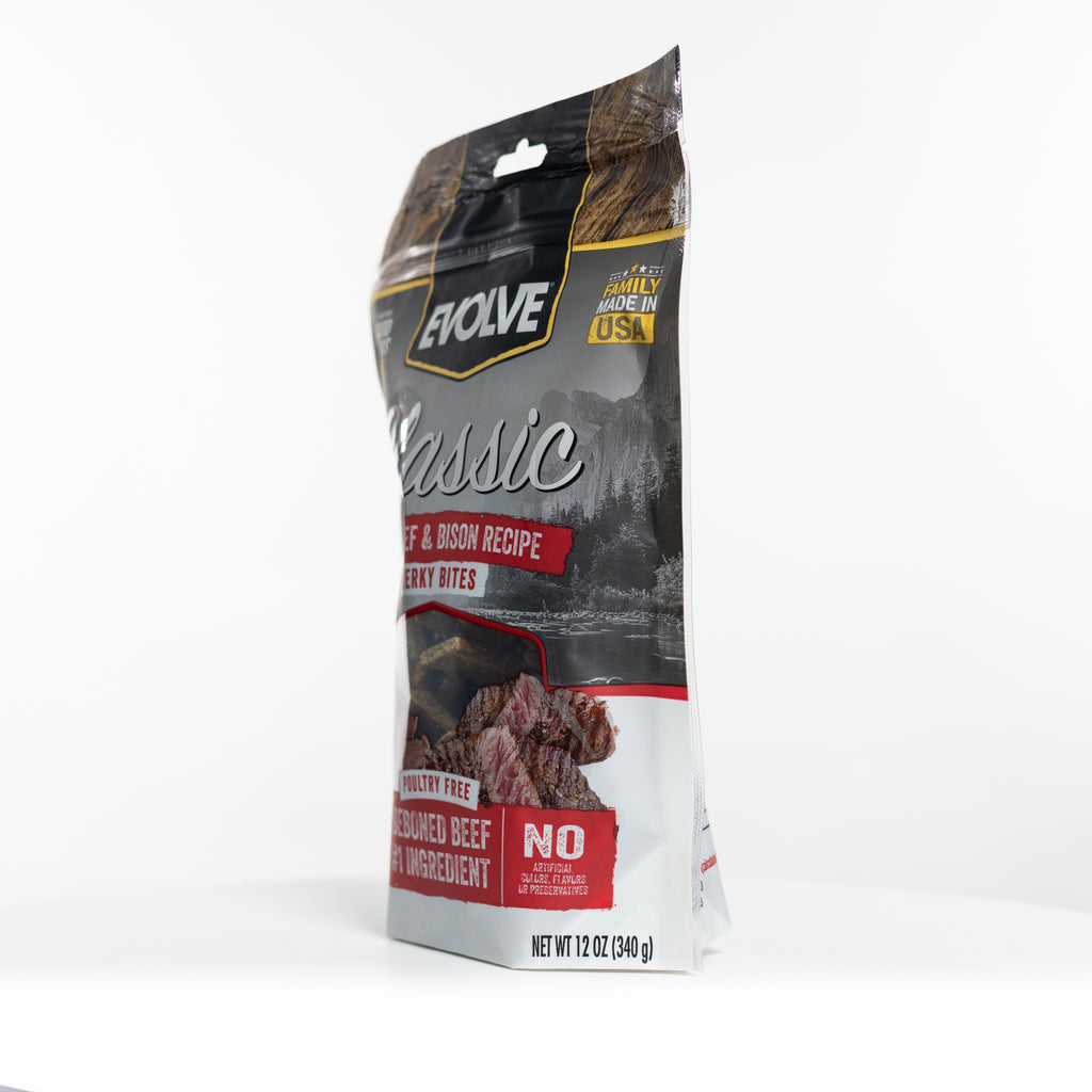 Classic Beef & Bison Jerky Bites | 12 oz | Evolve