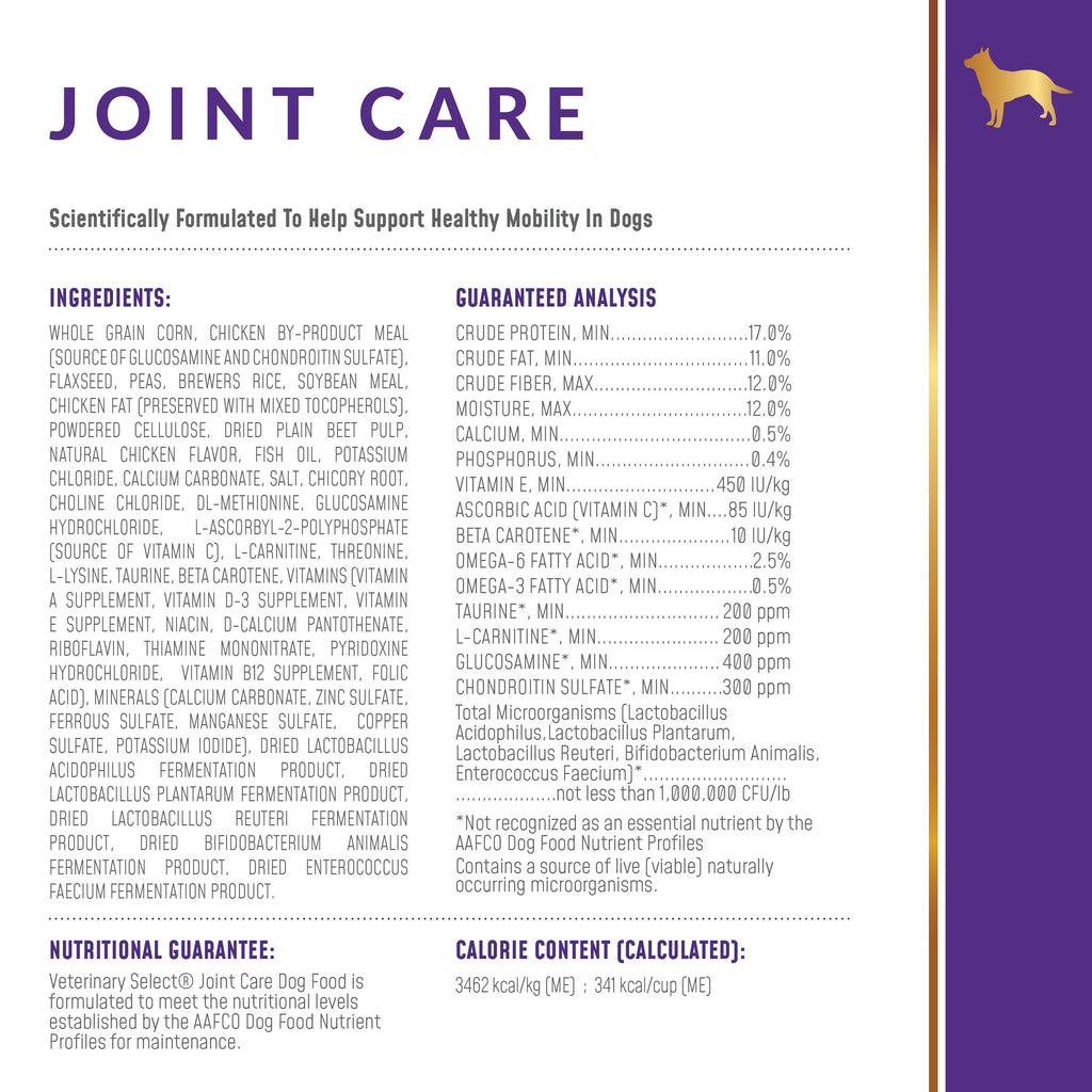 Veterinary Select Joint Care Dry Dog Food | 8.5 LB