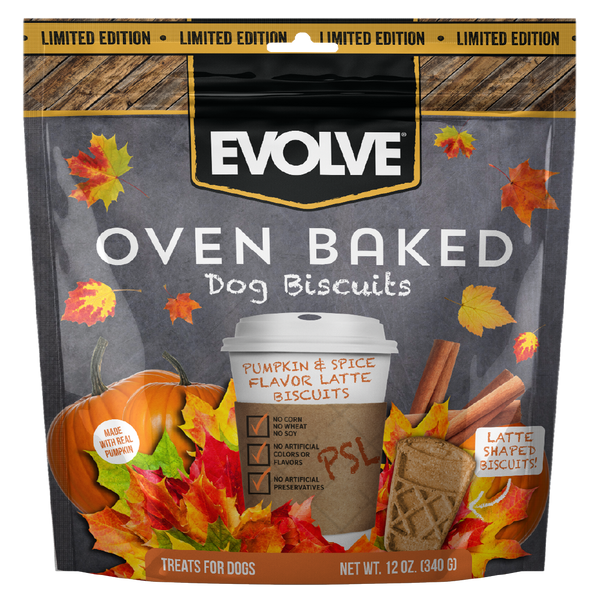 Evolve Pumpkin Spice Latte Biscuits for Dogs Biscuit Dog Treats
