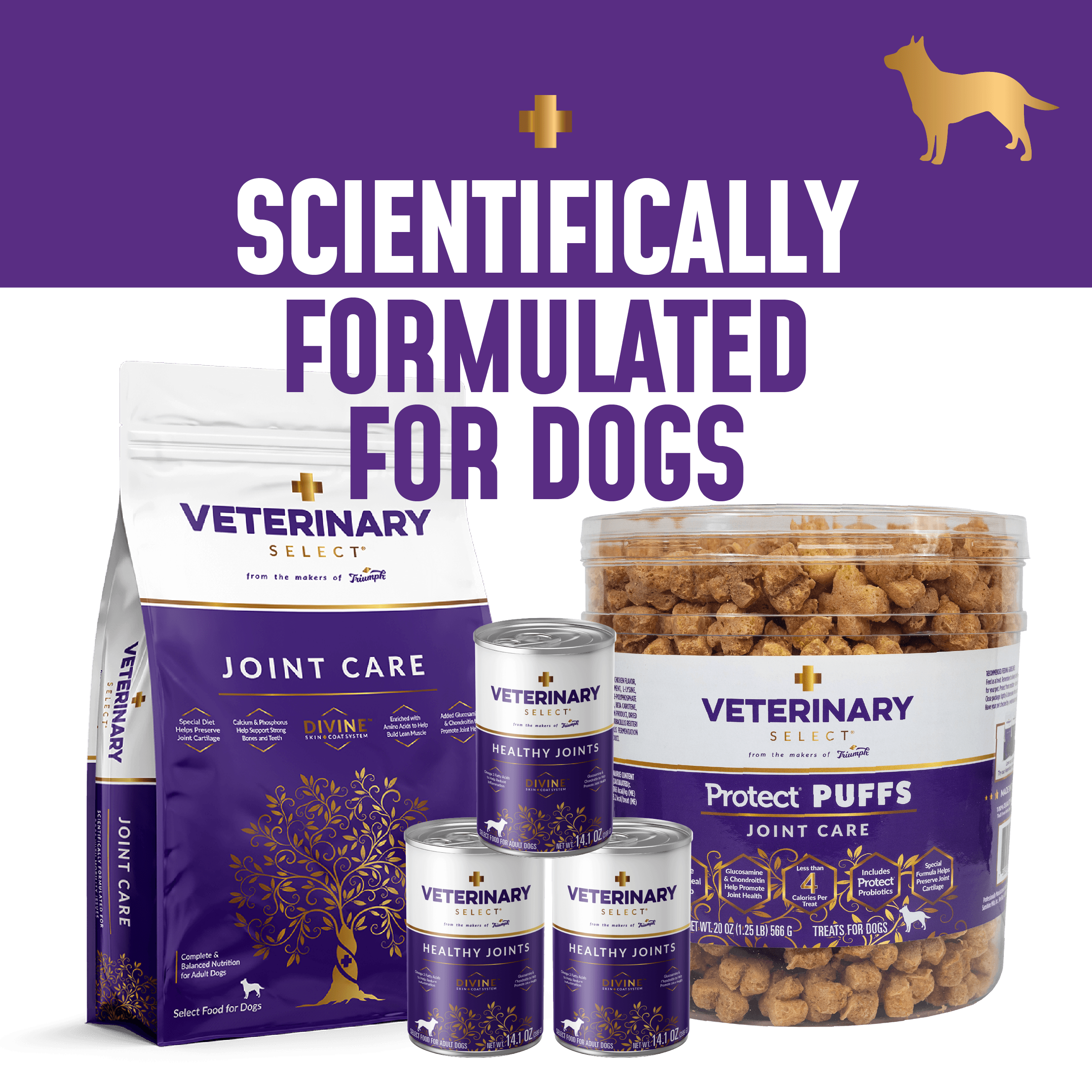 Protect Puffs Joint Care Dog Treats 20 oz Veterinary Select 20 OZ Case Pack of