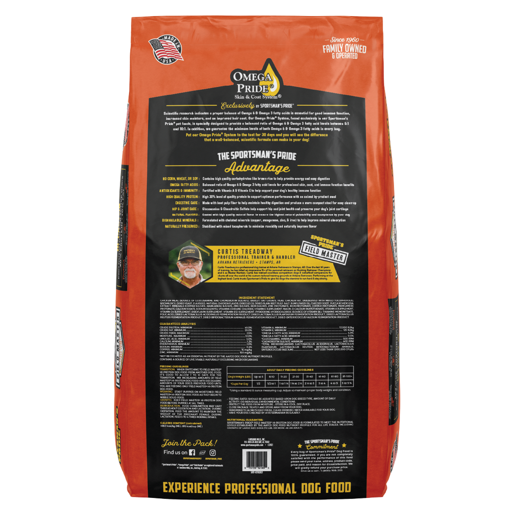 Hi Protein Dog Food | 40 LB | Sportsman's Pride Field Master