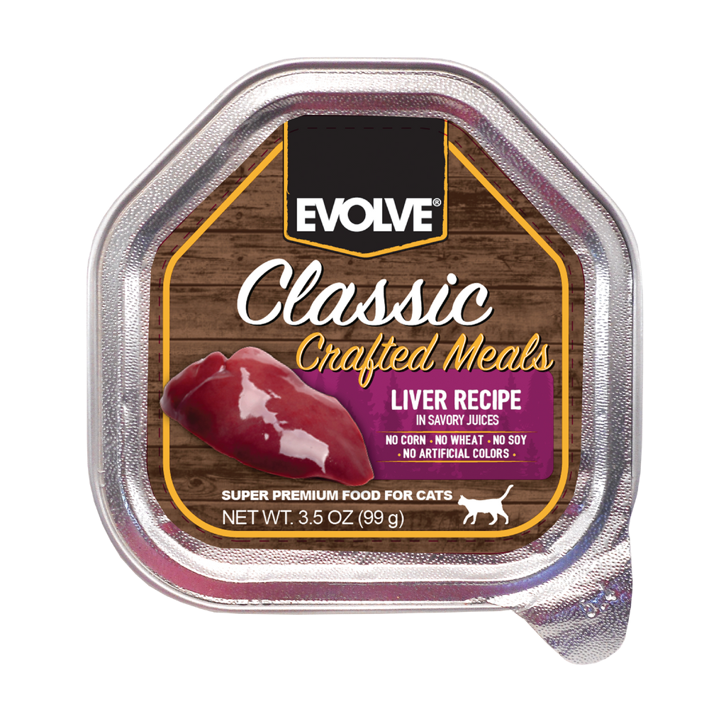 Evolve Classic Crafted Meals Liver Recipe Wet Cat Food | 3.5 oz - 15 pk