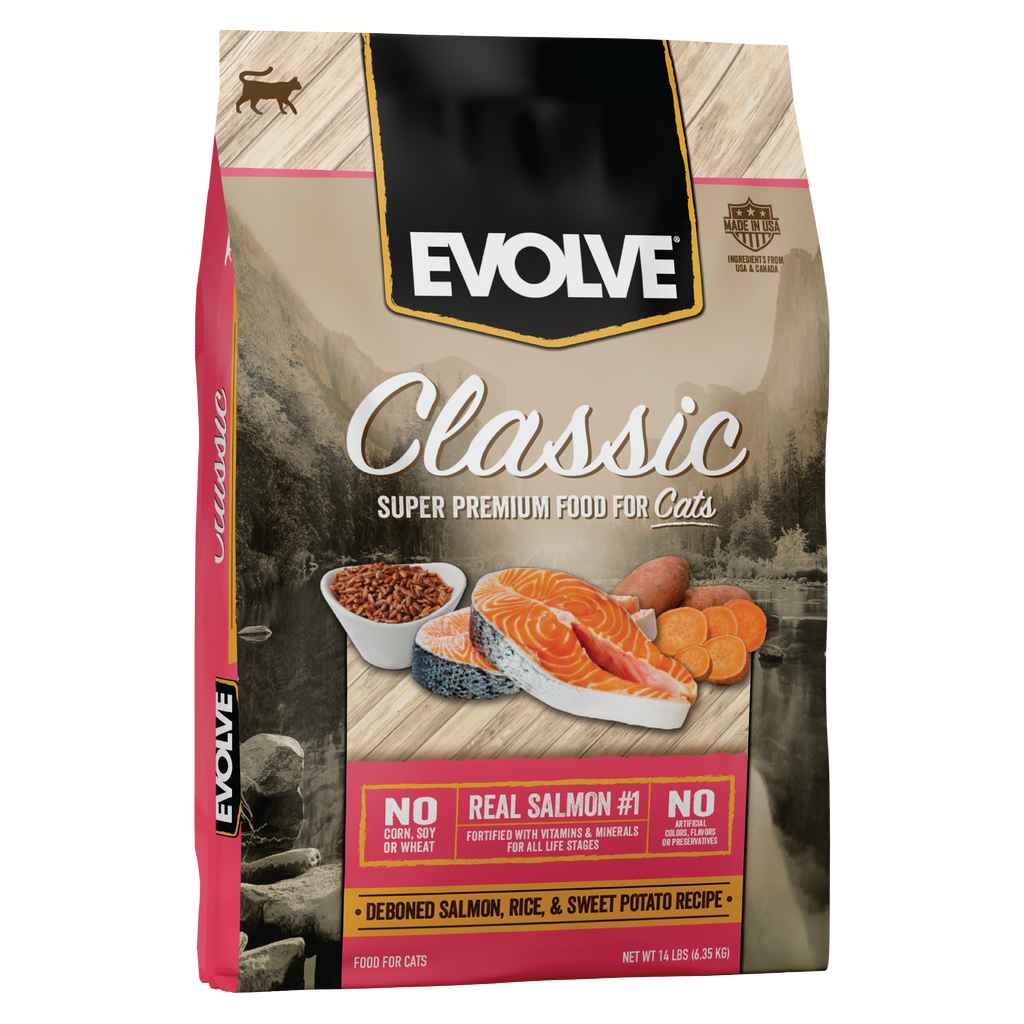 Evolve Classic Salmon, Rice & Sweet Potato Recipe Dry Cat Food | 2.75 LB, 14 LB