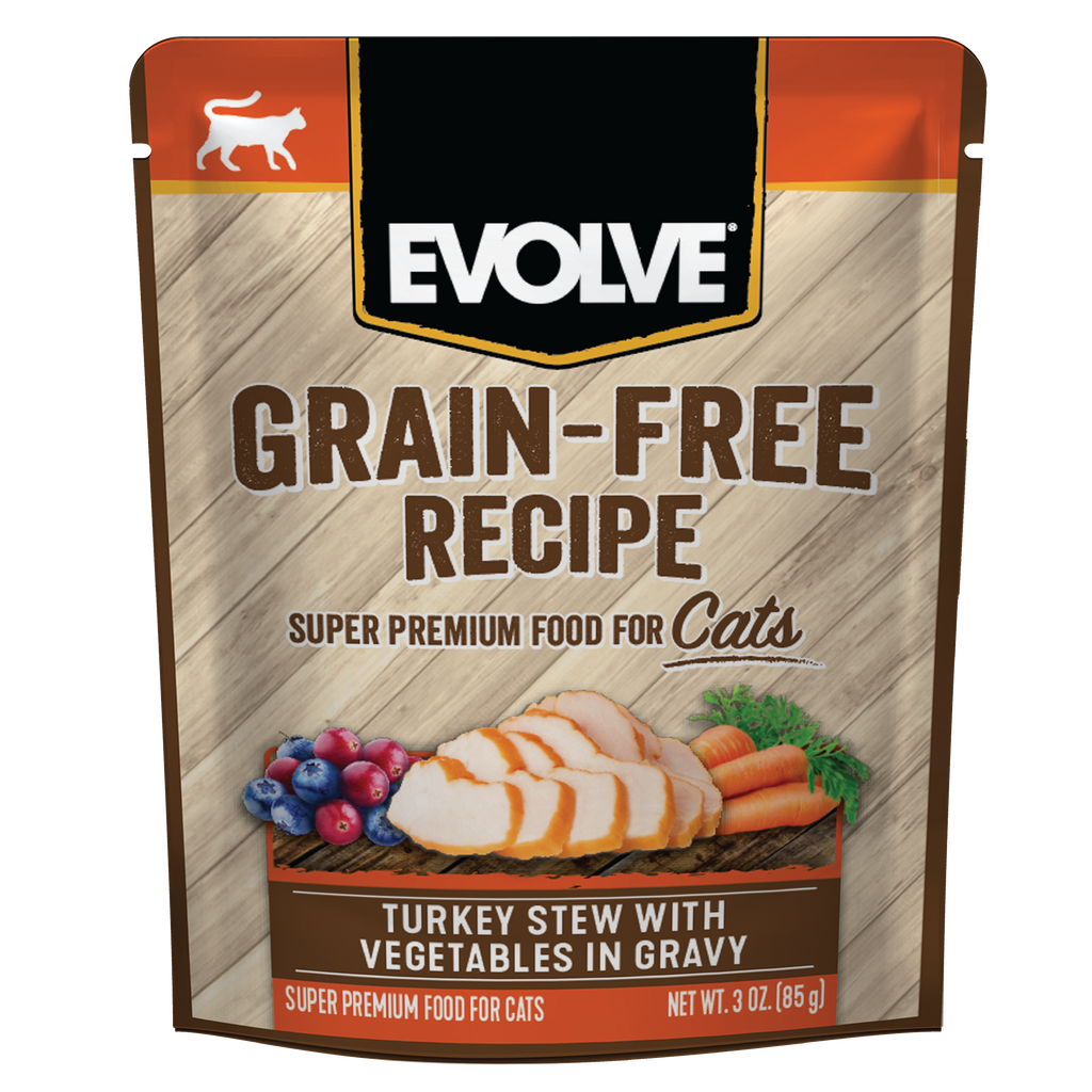 Evolve Grain Free Turkey Stew with Veggies in Gravy Wet Cat Food | 3 oz - 24 pk