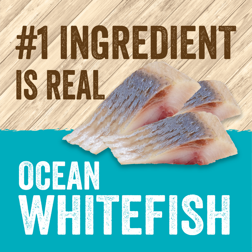#1 ingredient is real ocean whitefish