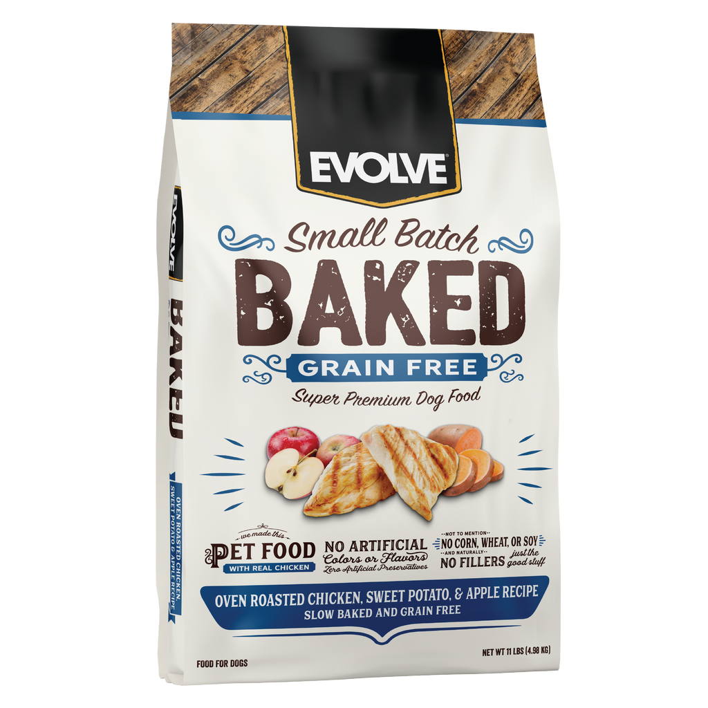Evolve BAKED Chicken, Sweet Potato, & Apple Recipe Dry Dog Food | 4 LB, 11 LB