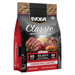 beef and barley dog food, 3.5 LB, front panel