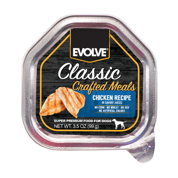 Evolve Classic Crafted Meals Chicken Recipe Wet Dog Food | 3.5 oz - 15 pk