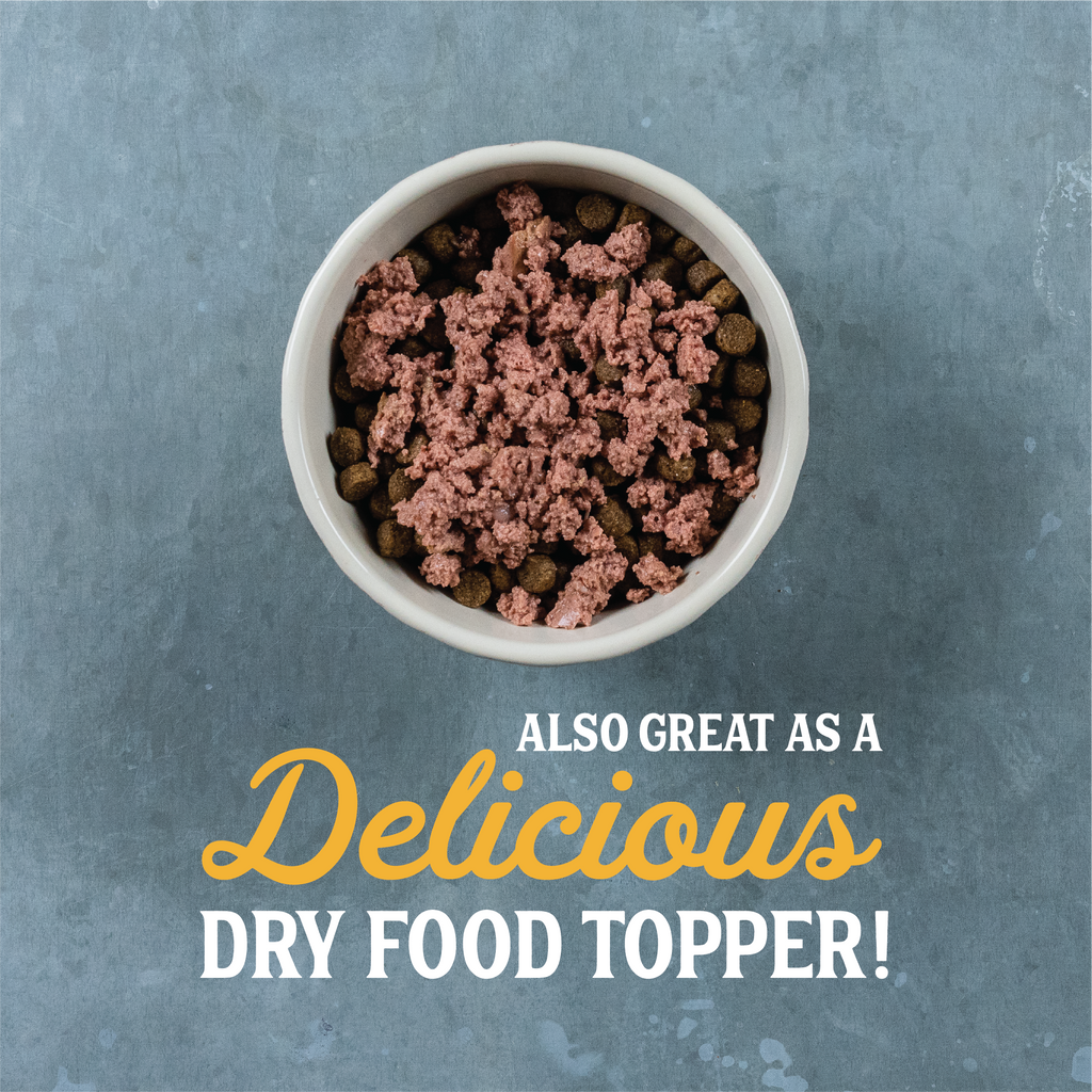 salmon wet dog food topper