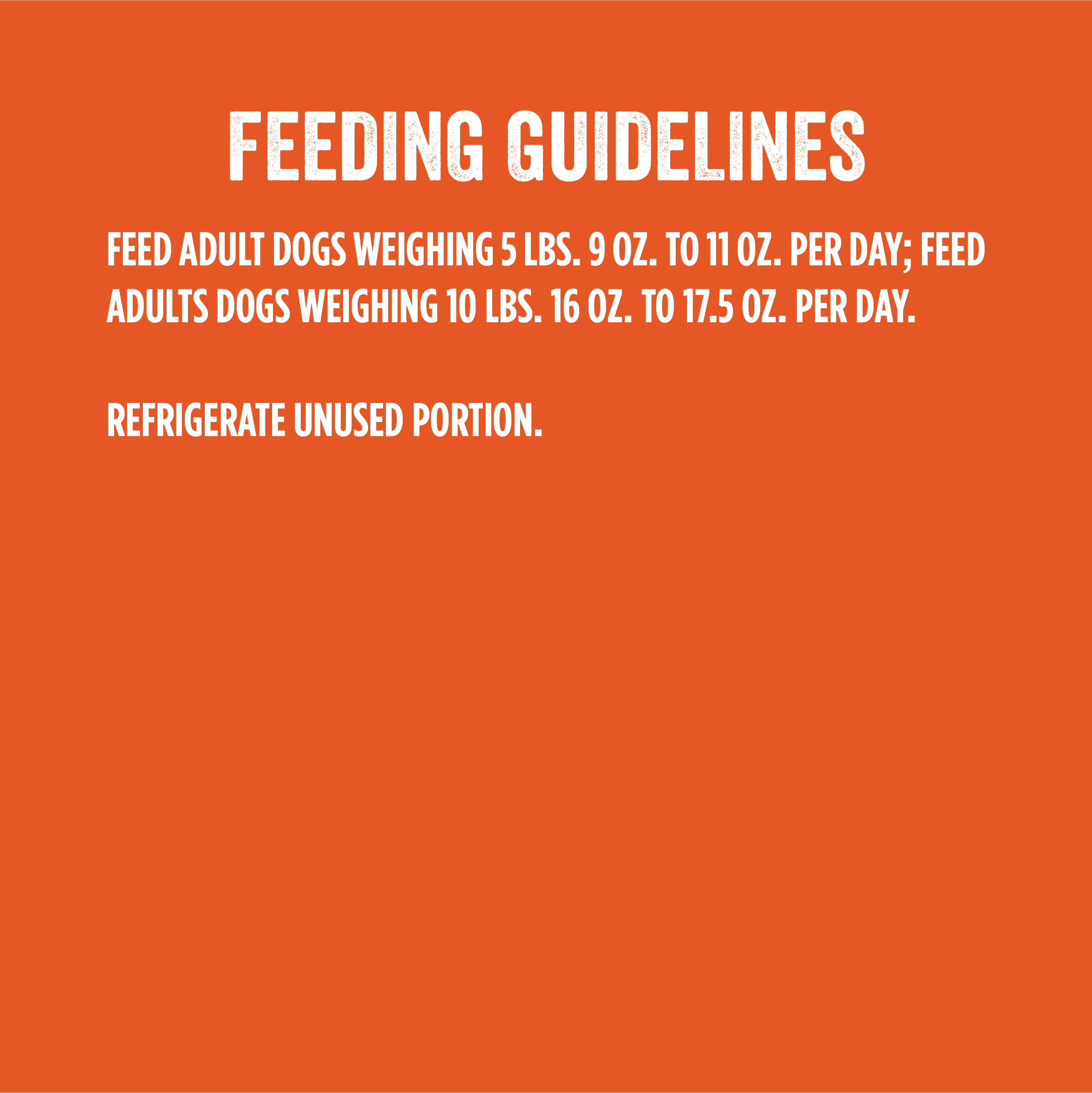 feeding guidelines