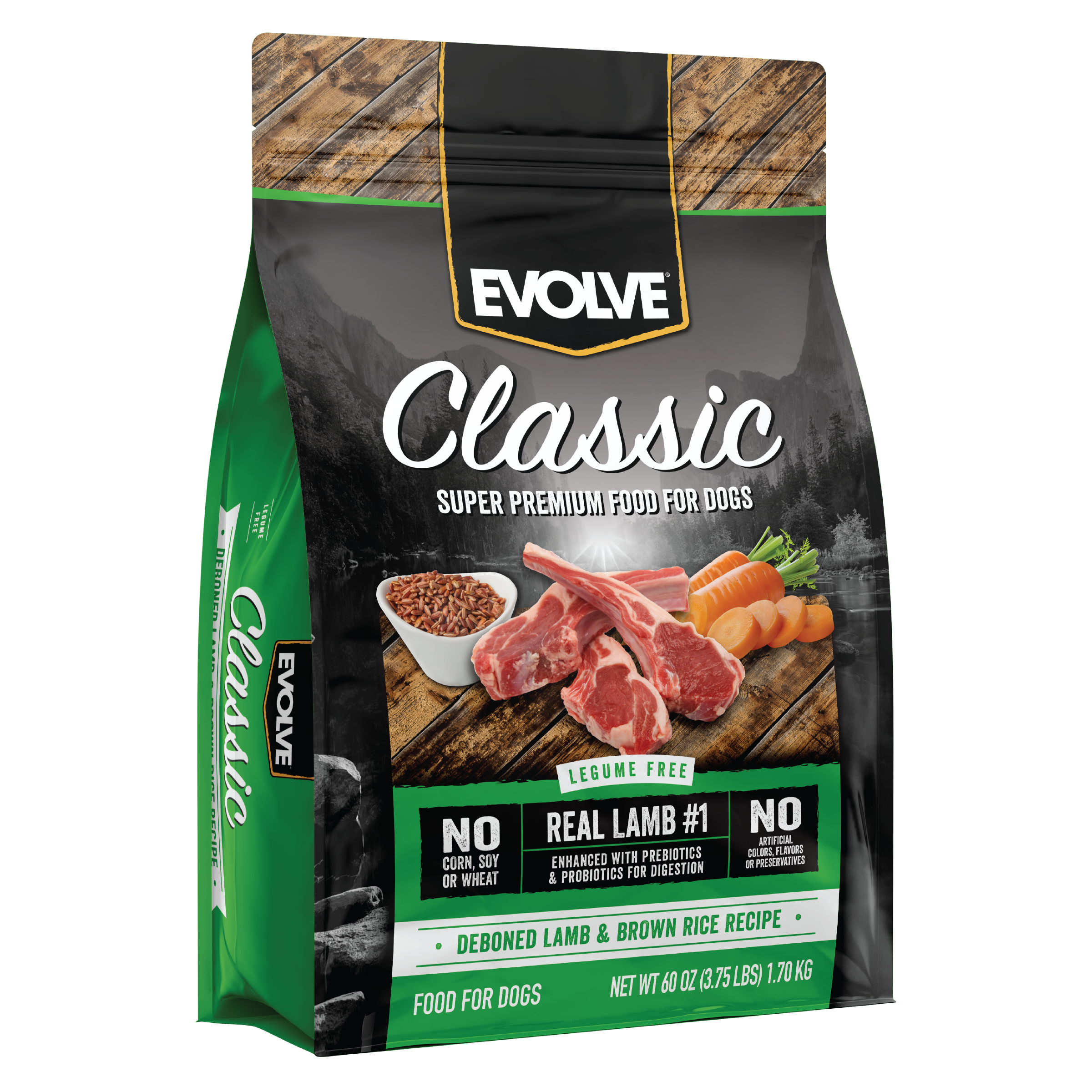 Evolve Classic Lamb and Brown Rice Dog Food, 3.75 LB