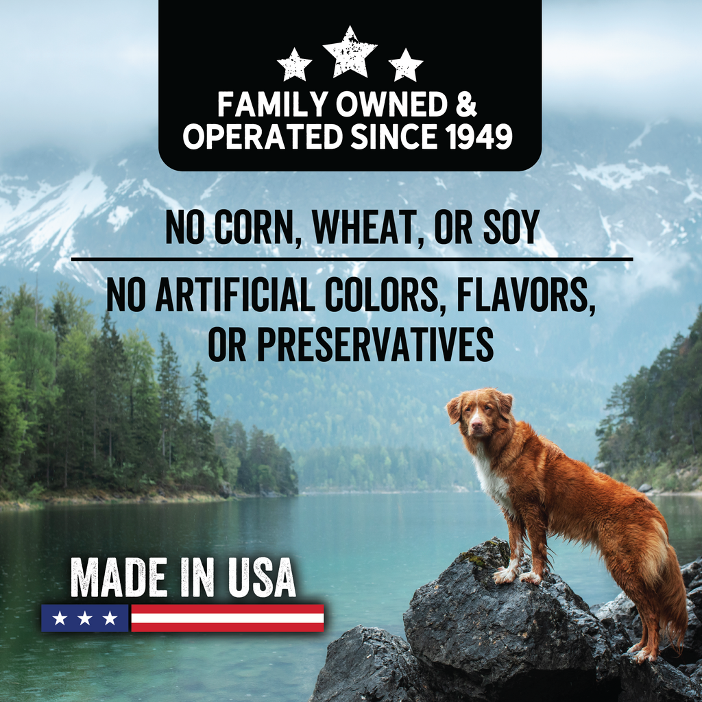 Family owned and operated since 1949. No Corn, Wheat or Soy. No Artificial Colors, Flavors or Preservatives. Made in the USA. 