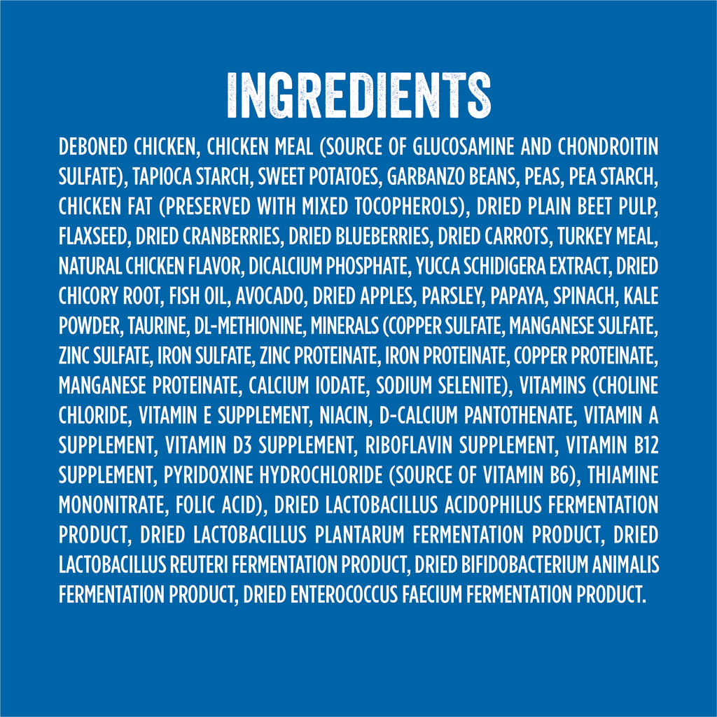 deboned chicken dog food Ingredients