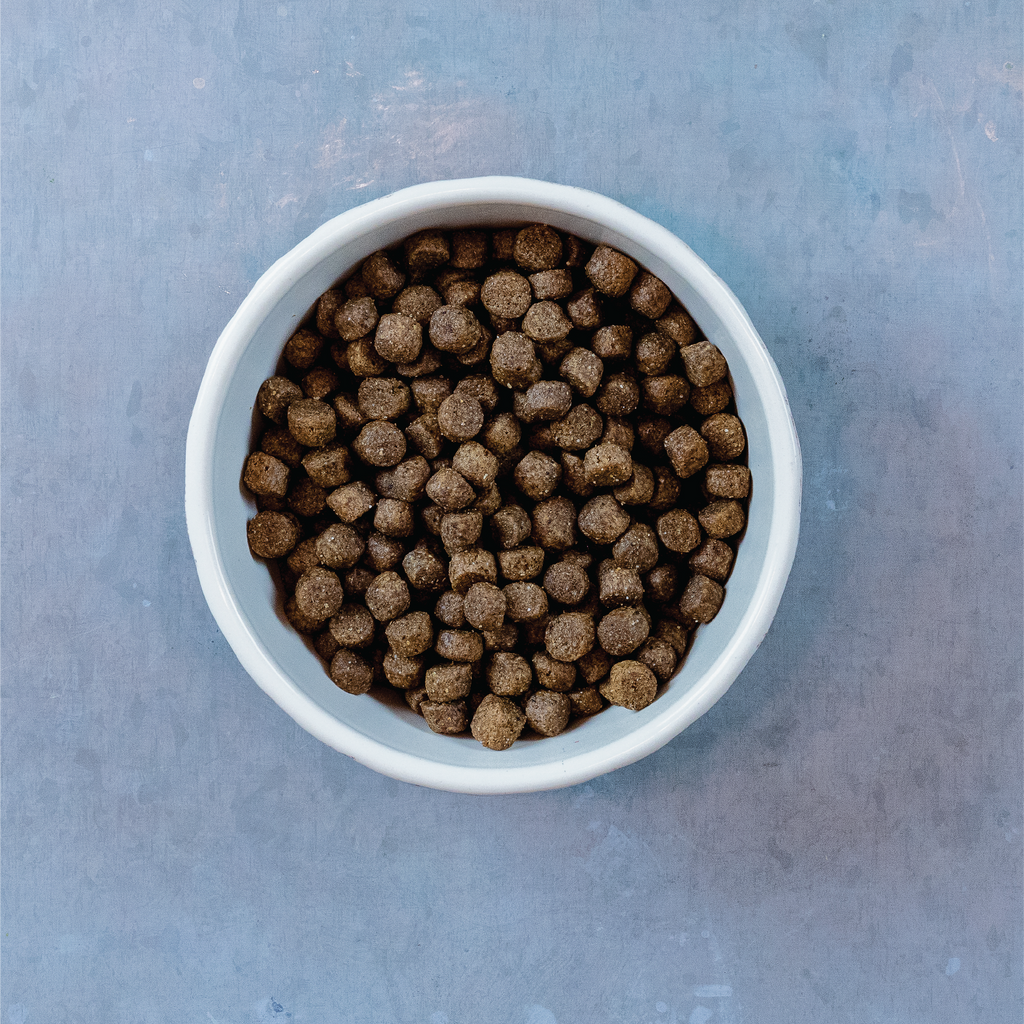 duck and sweet potato dog food kibble size