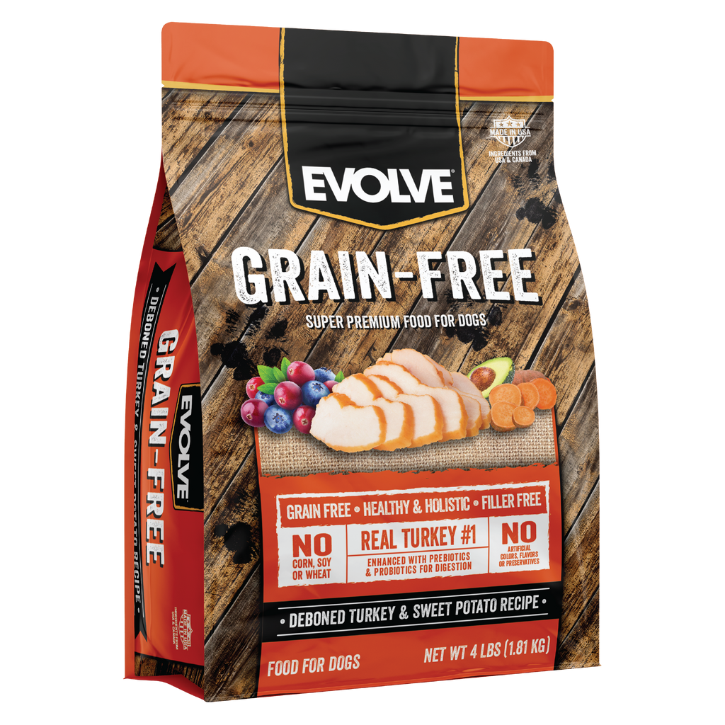 turkey grain free dog food, 4 LB - front panel