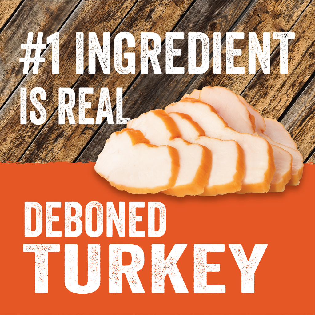 #1 ingredient is real deboned turkey