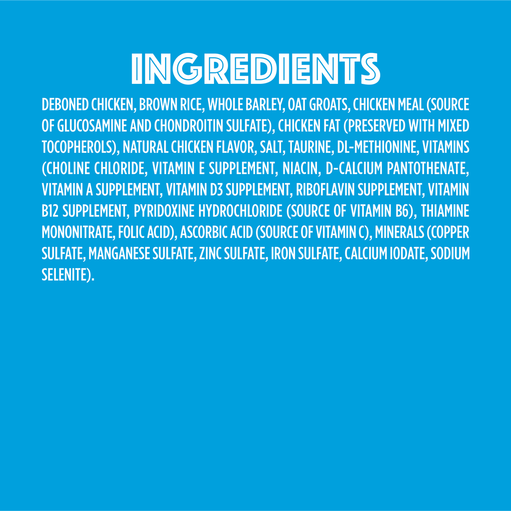 chicken and brown rice dog food ingredients
