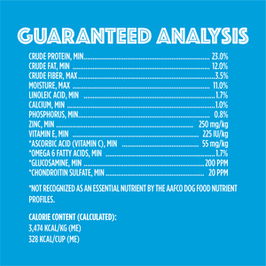 chicken and brown rice dog food guaranteed analysis