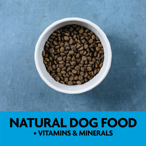 natural dog food plus vitamins and minerals