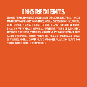 turkey and brown rice dog food ingredients