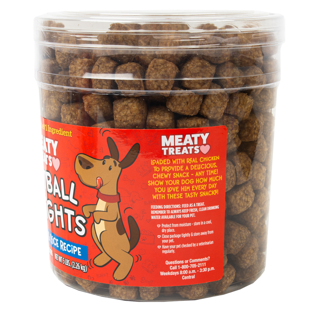 Meaty Treats Meatball Delights Chicken Flavored Meatballs Soft Dog Treats | 4 LB