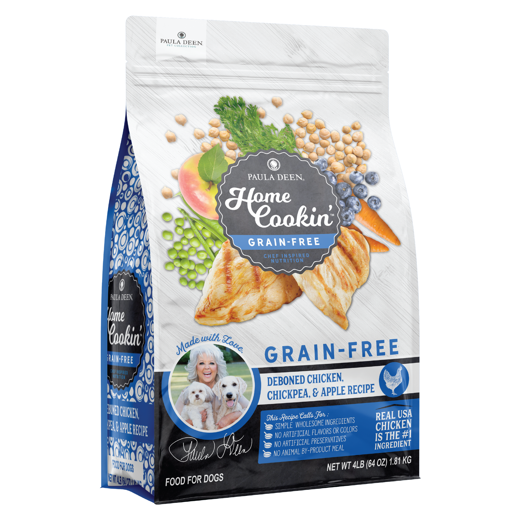 Grain Free Chicken Apple Dog Food 4 LB 12 LB Paula Deen Home Cookin