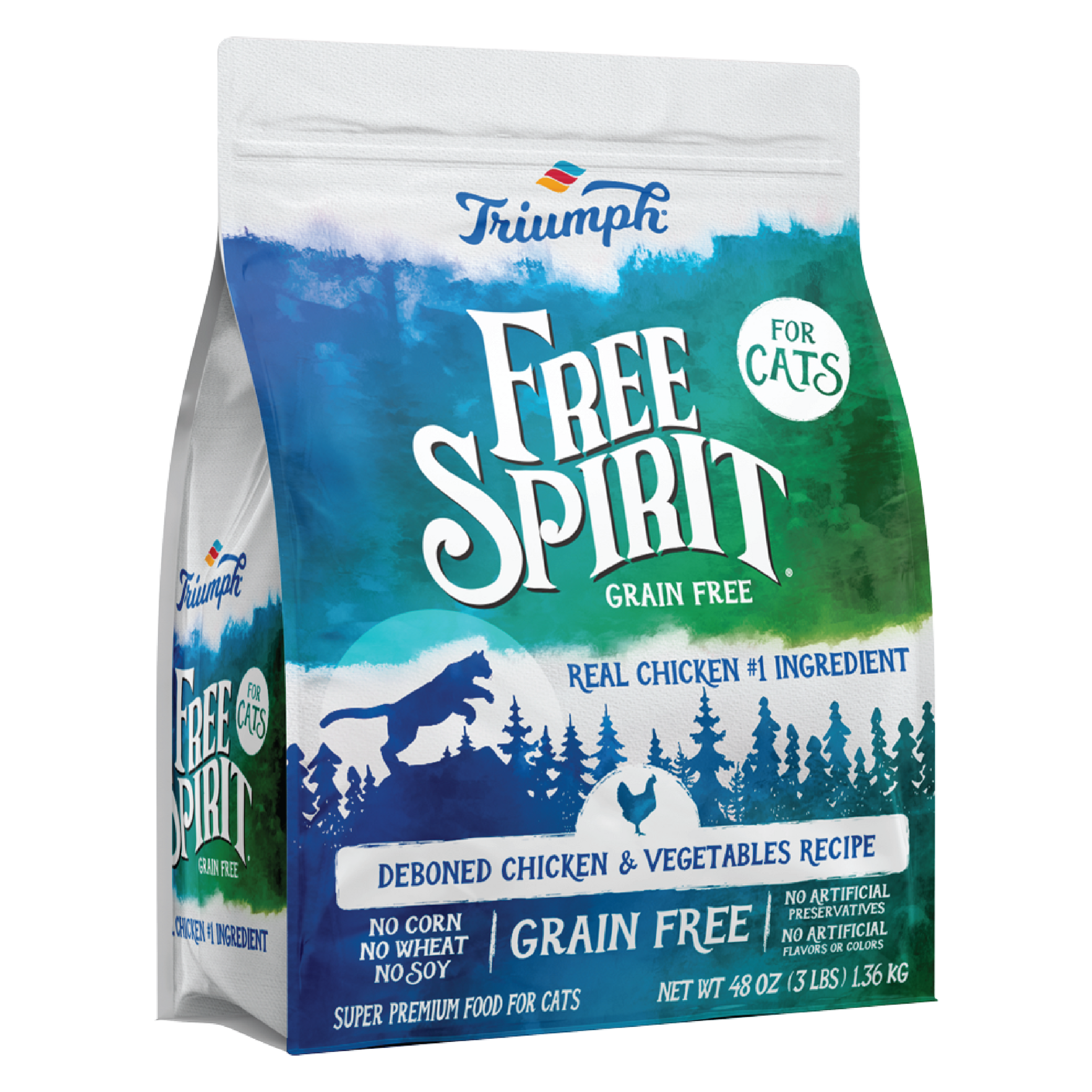 Grain Free Chicken Vegetable Cat Food 3 LB 11 LB Triumph
