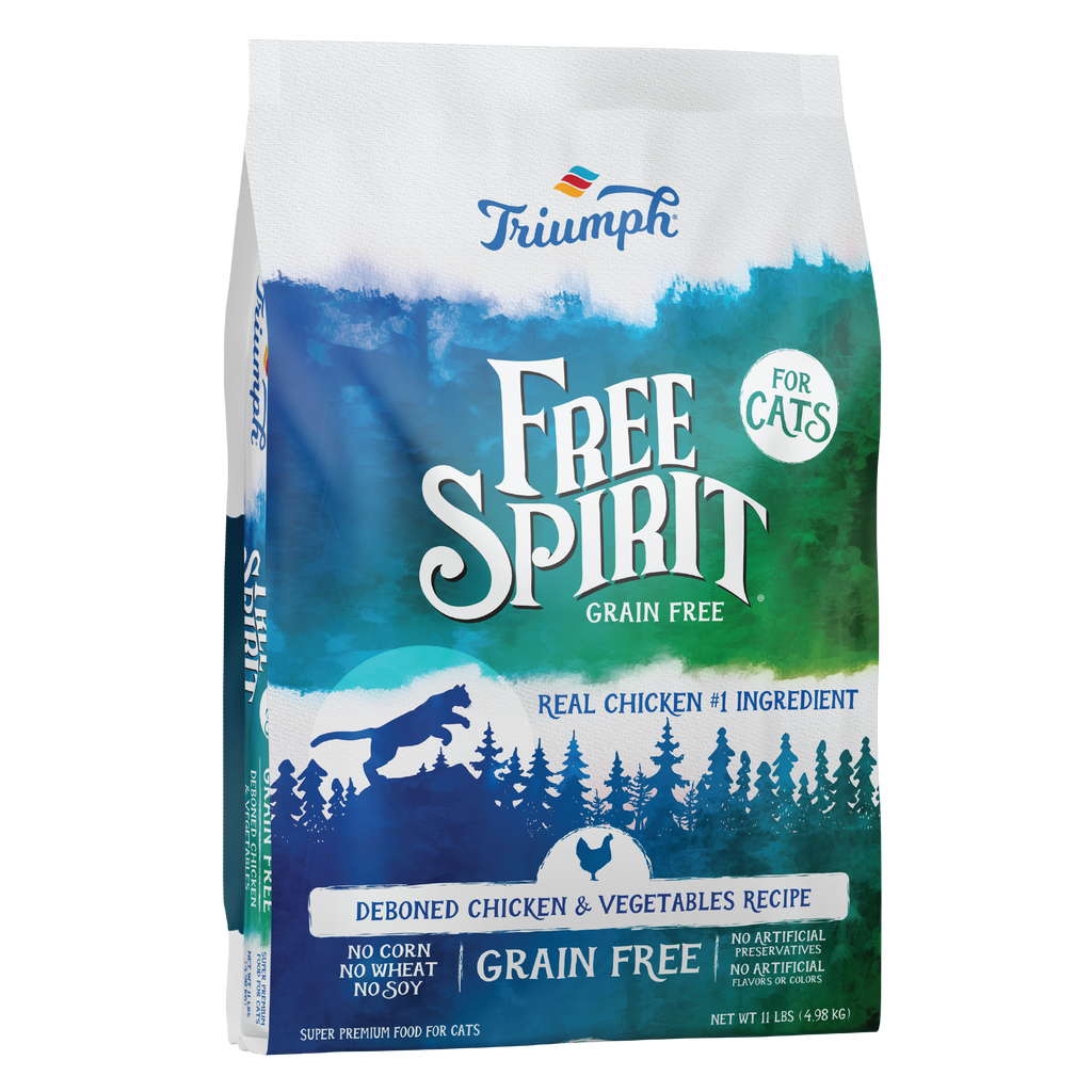 Triumph Free Spirit Grain Free Chicken & Vegetables Recipe Dry Cat Food | 3 LB, 11 LB