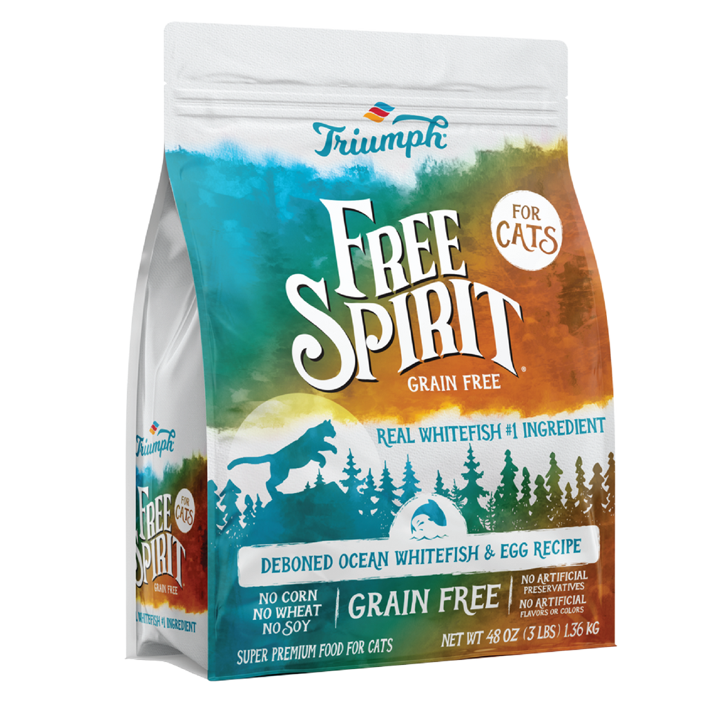 Triumph Free Spirit Grain Free Ocean Whitefish & Egg Recipe Dry Cat Food | 3 LB