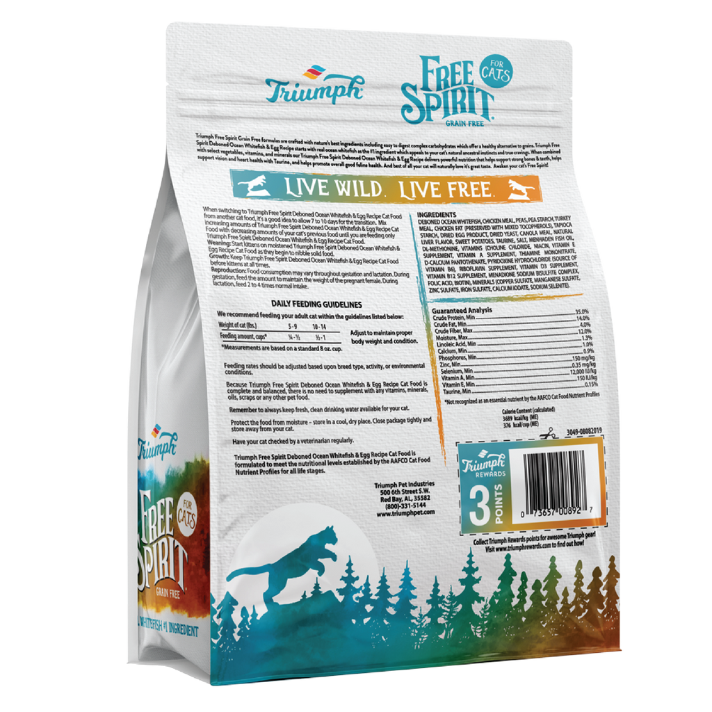 Grain Free Ocean Whitefish & Egg Cat Food | 3 LB | Triumph