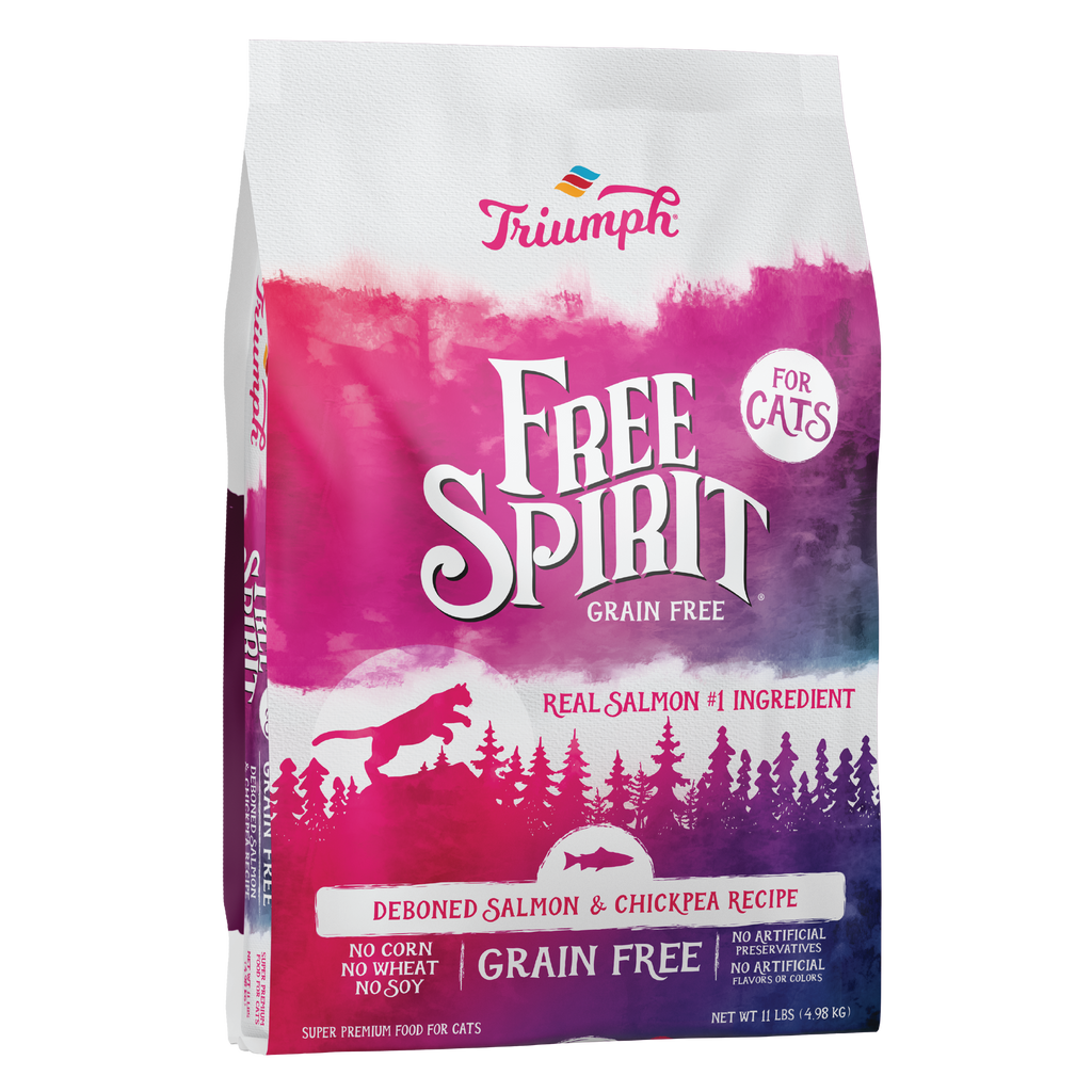Triumph Free Spirit Deboned Salmon & Chickpea Recipe Dry Cat Food | 3 LB, 11 LB