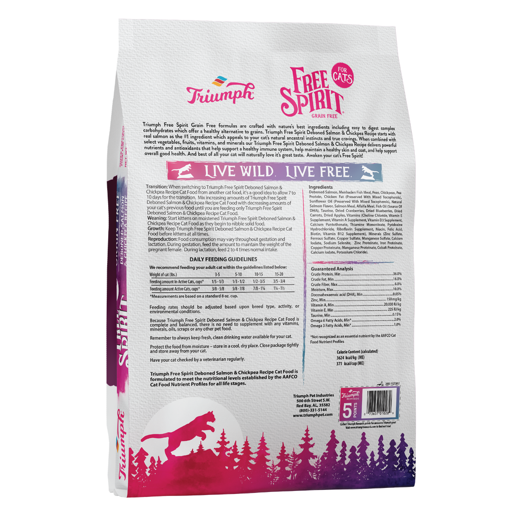 Grain Free Deboned Salmon & Chickpea Cat Food | 3 LB, 11 LB | Triumph