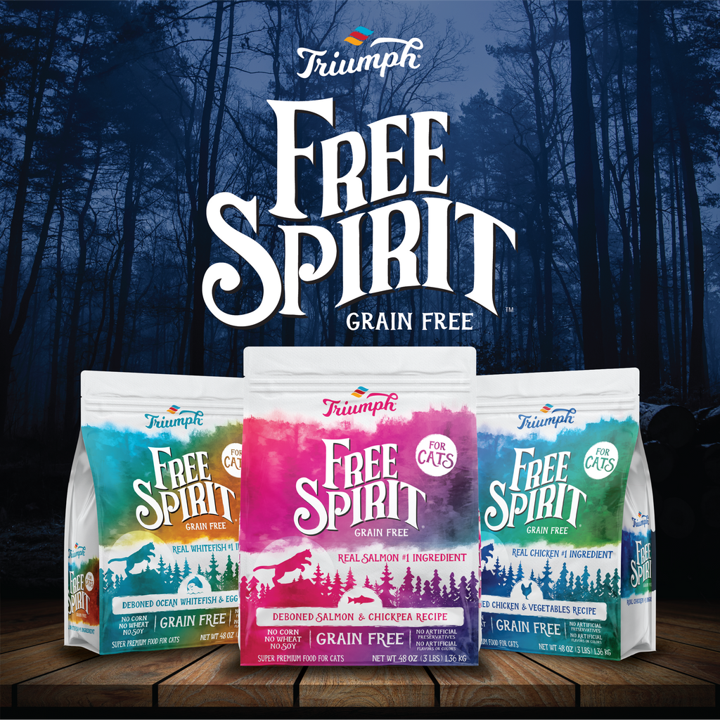 Triumph Free Spirit Deboned Salmon & Chickpea Recipe Dry Cat Food | 3 LB, 11 LB