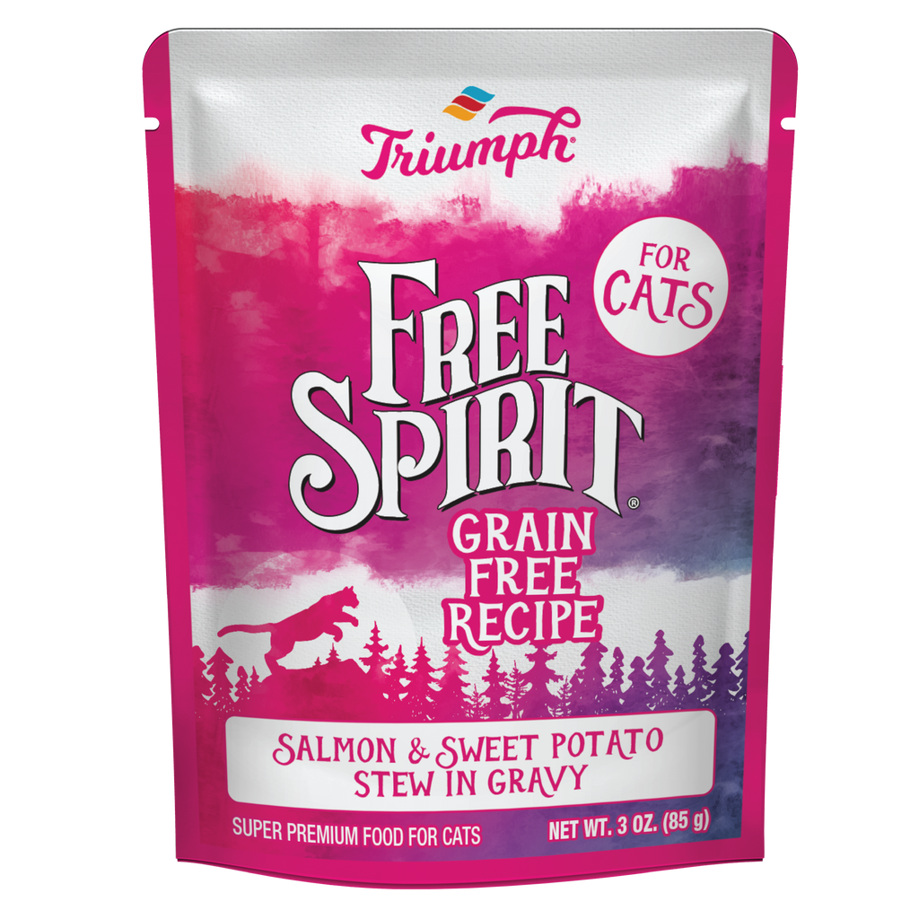 Grain Free Salmon & Sweet Potato Stew Recipe Wet Cat Food | 3 oz - 24 pk | Triumph