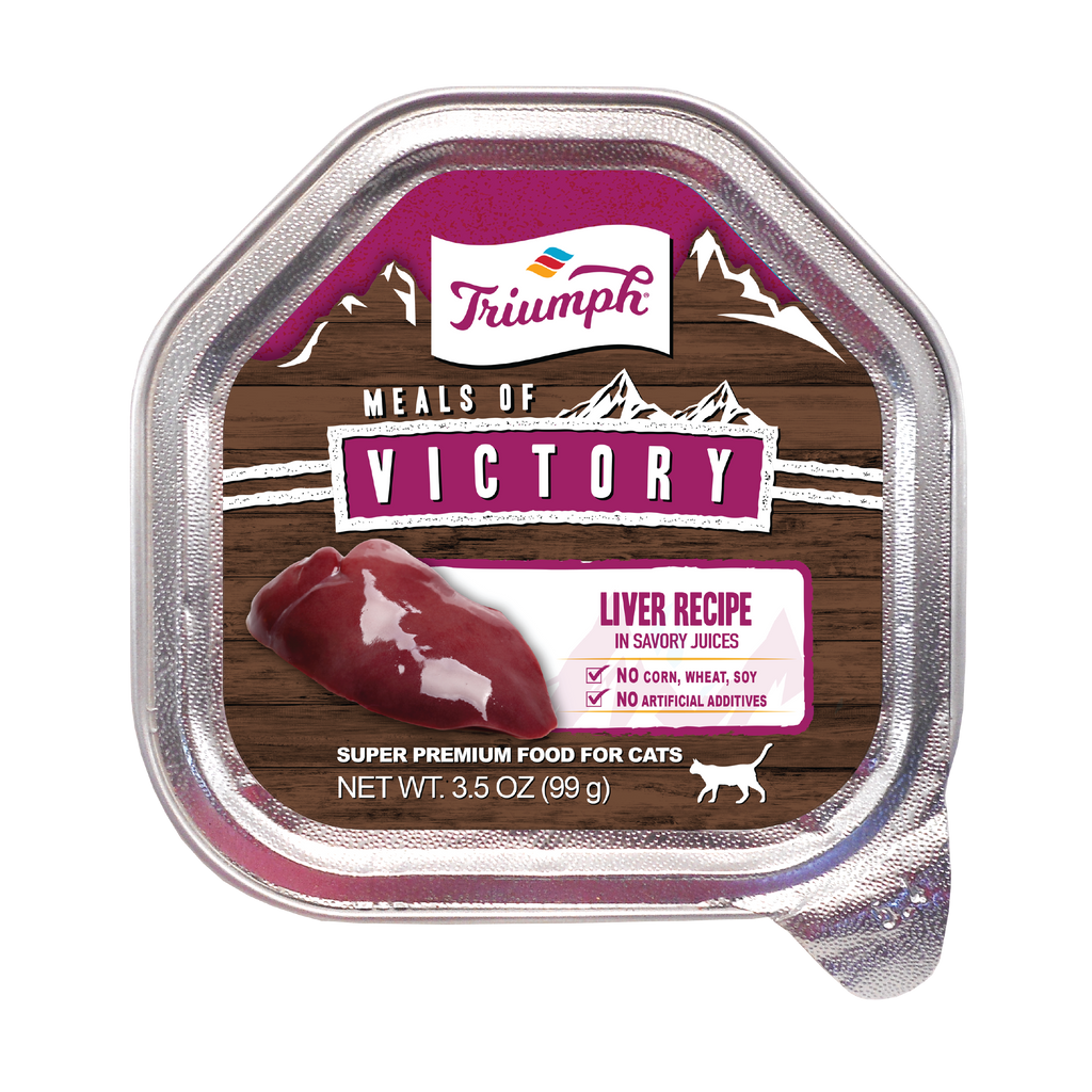 Triumph Meals of Victory Liver Recipe Wet Cat Food | 3.5 oz - 15 pk