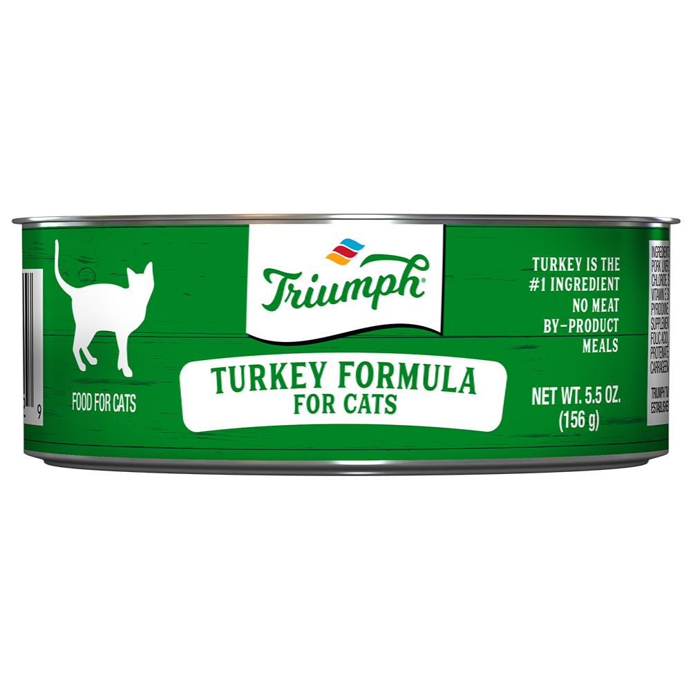 Triumph Turkey Formula Wet Cat Food | 13.2 oz - 12 pk | 5.5 oz - 24 pk
