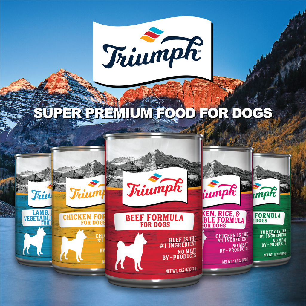 Triumph Beef Formula For Dogs Wet Dog Food | 13.2 oz - 12 pk