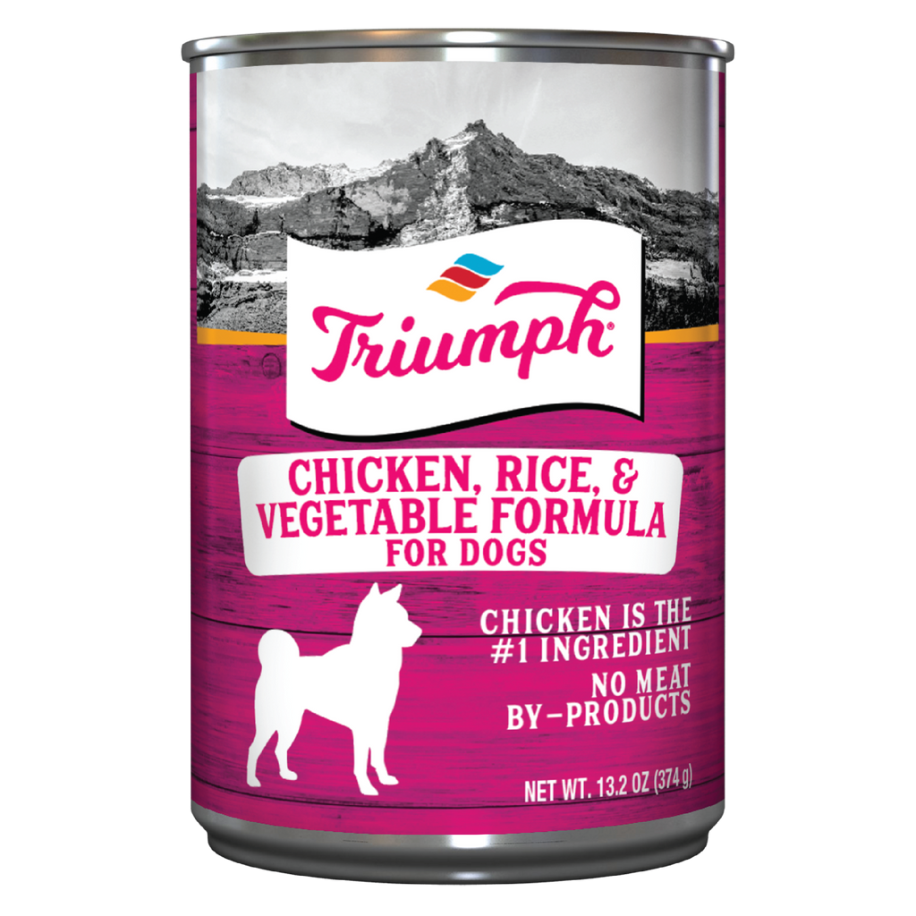 Triumph Chicken, Rice and Vegetable Formula For Dogs Wet Dog Food | 13.2 oz - 12 pk