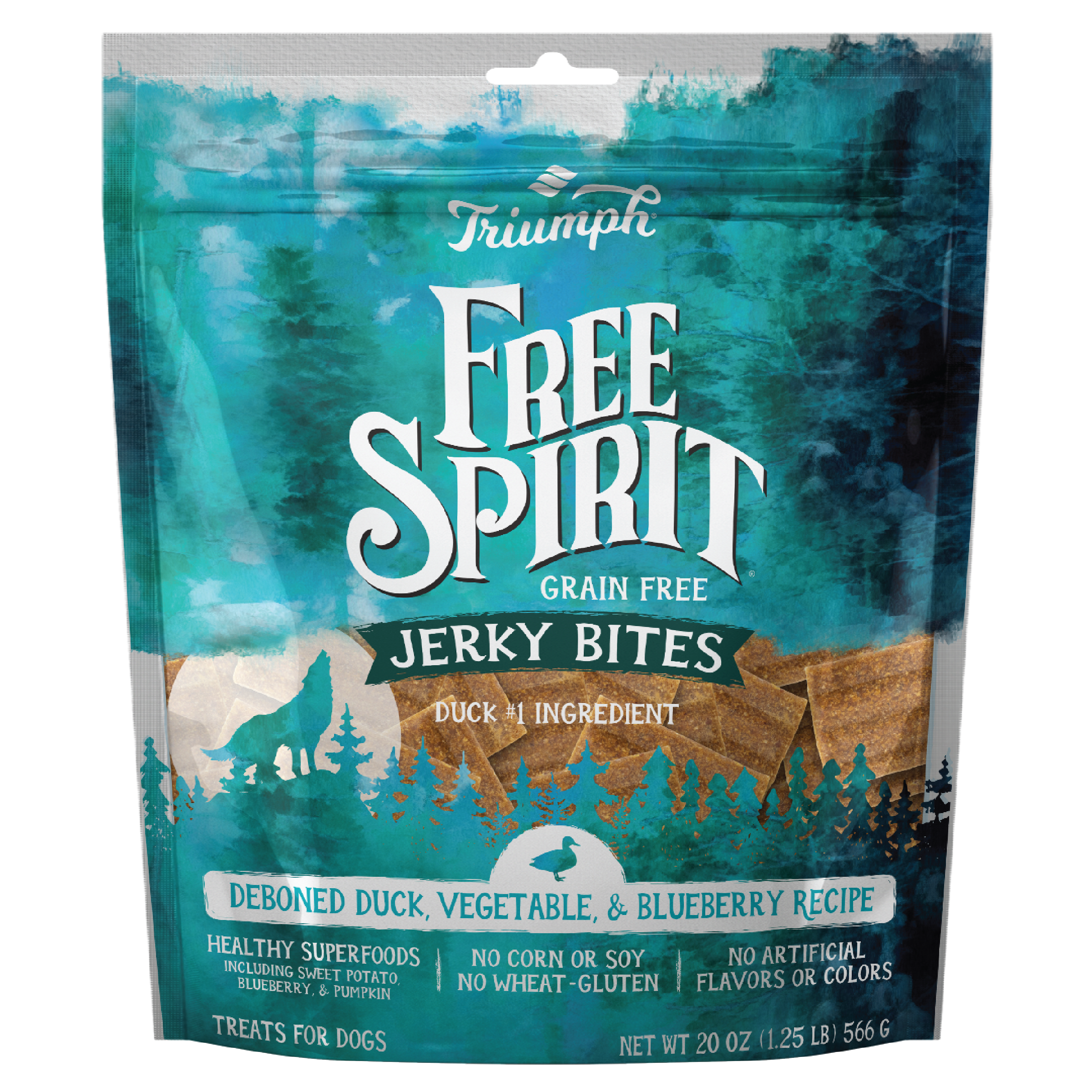 Grain Free Duck, Vegetable, & Blueberry Jerky Bites | 20 oz | Triumph