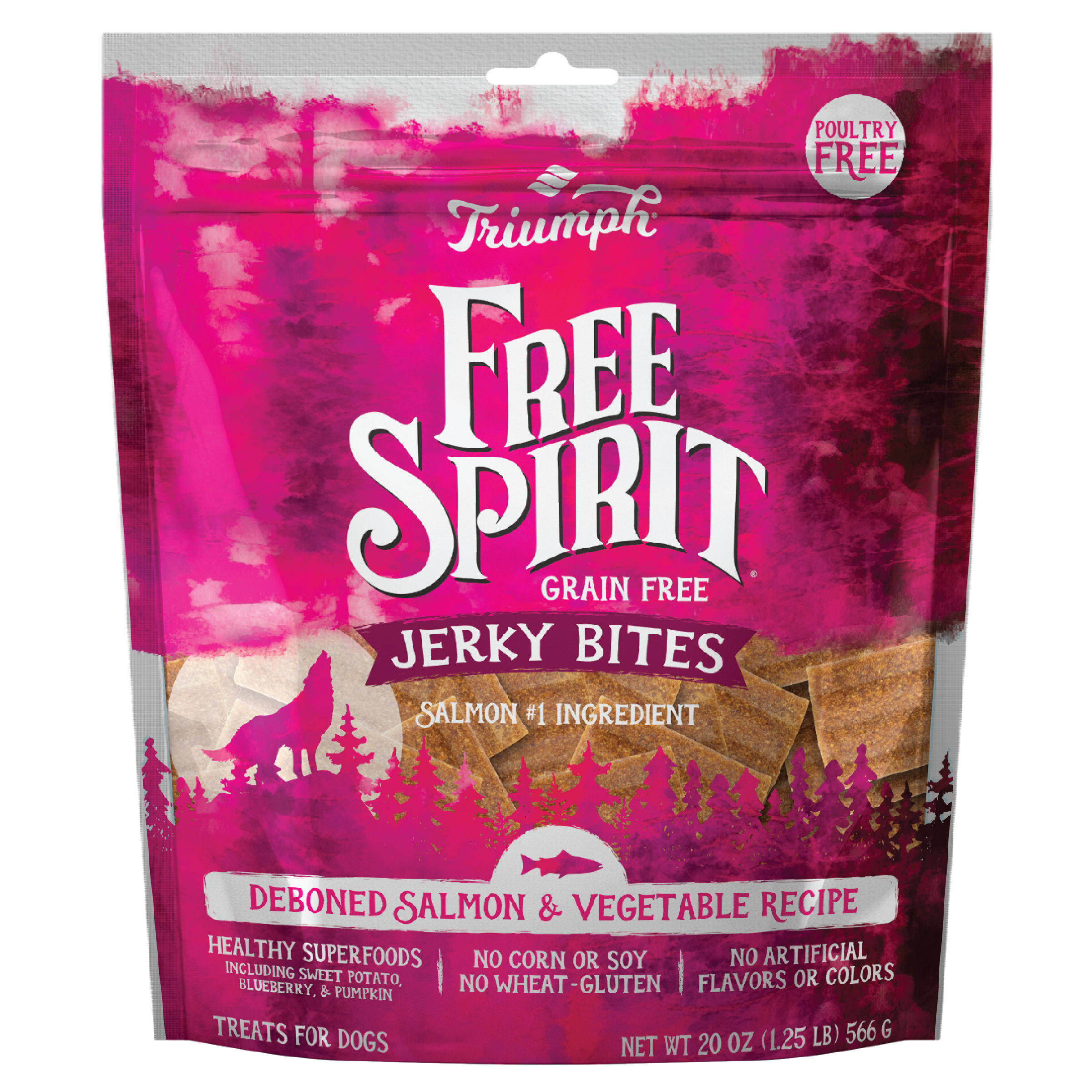 Grain Free Salmon and Vegetable Jerky Bites | 20 oz | Triumph