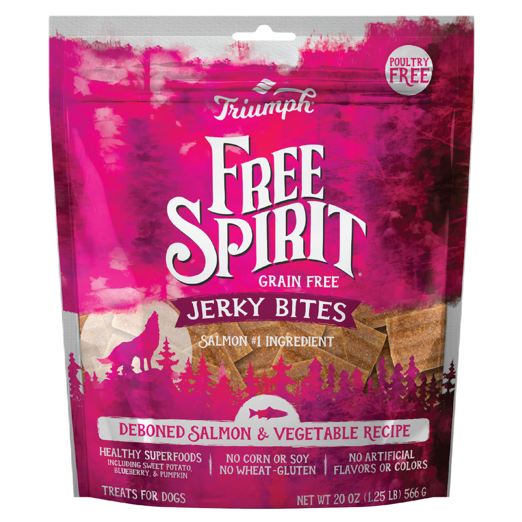 Triumph Free Spirit Grain Free Salmon and Vegetable Recipe Jerky Bites