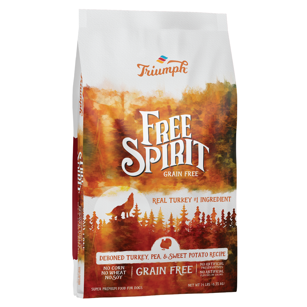 Grain Free Turkey, Pea, & Sweet Potato Dog Food | 3 LB, 14 LB, 26 LB | Triumph