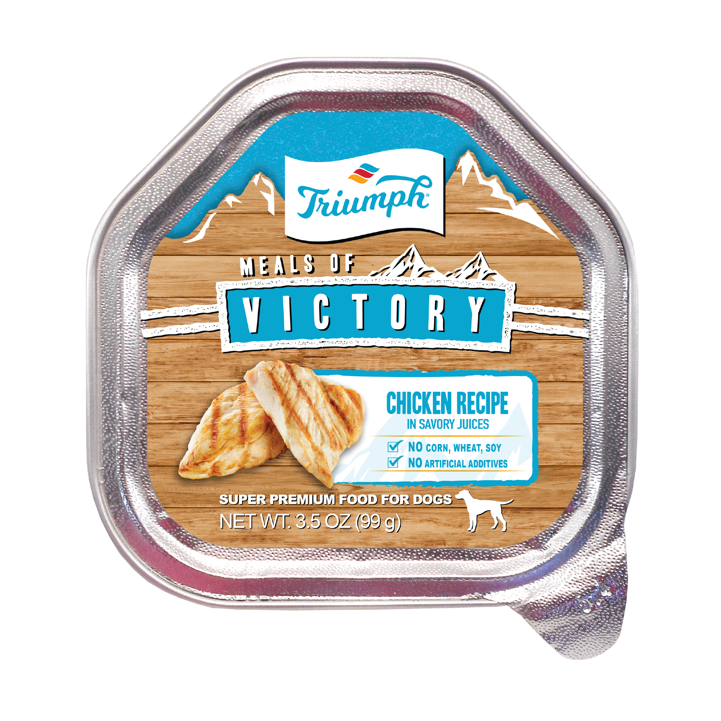 Chicken Recipe Wet Dog Food | 3.5 oz - 15 pk | Triumph Meals of Victory