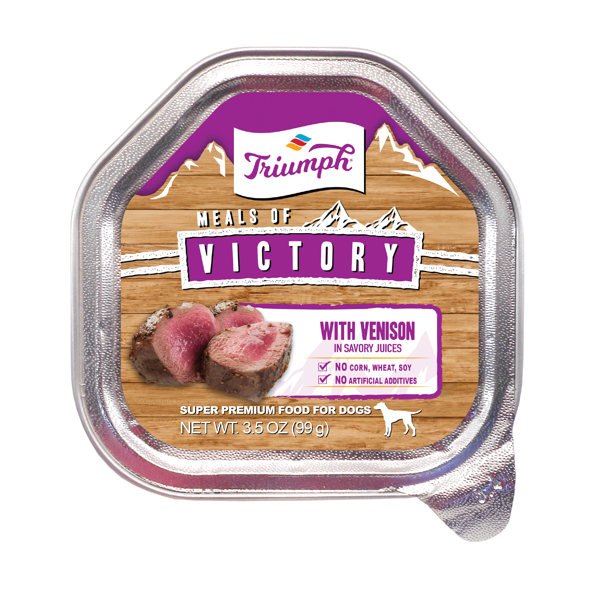 Venison Recipe Wet Dog Food | 3.5 oz - 15 pk | Triumph Meals of Victory