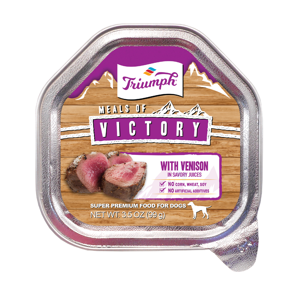 Venison Recipe Wet Dog Food | 3.5 oz - 15 pk | Triumph Meals of Victory
