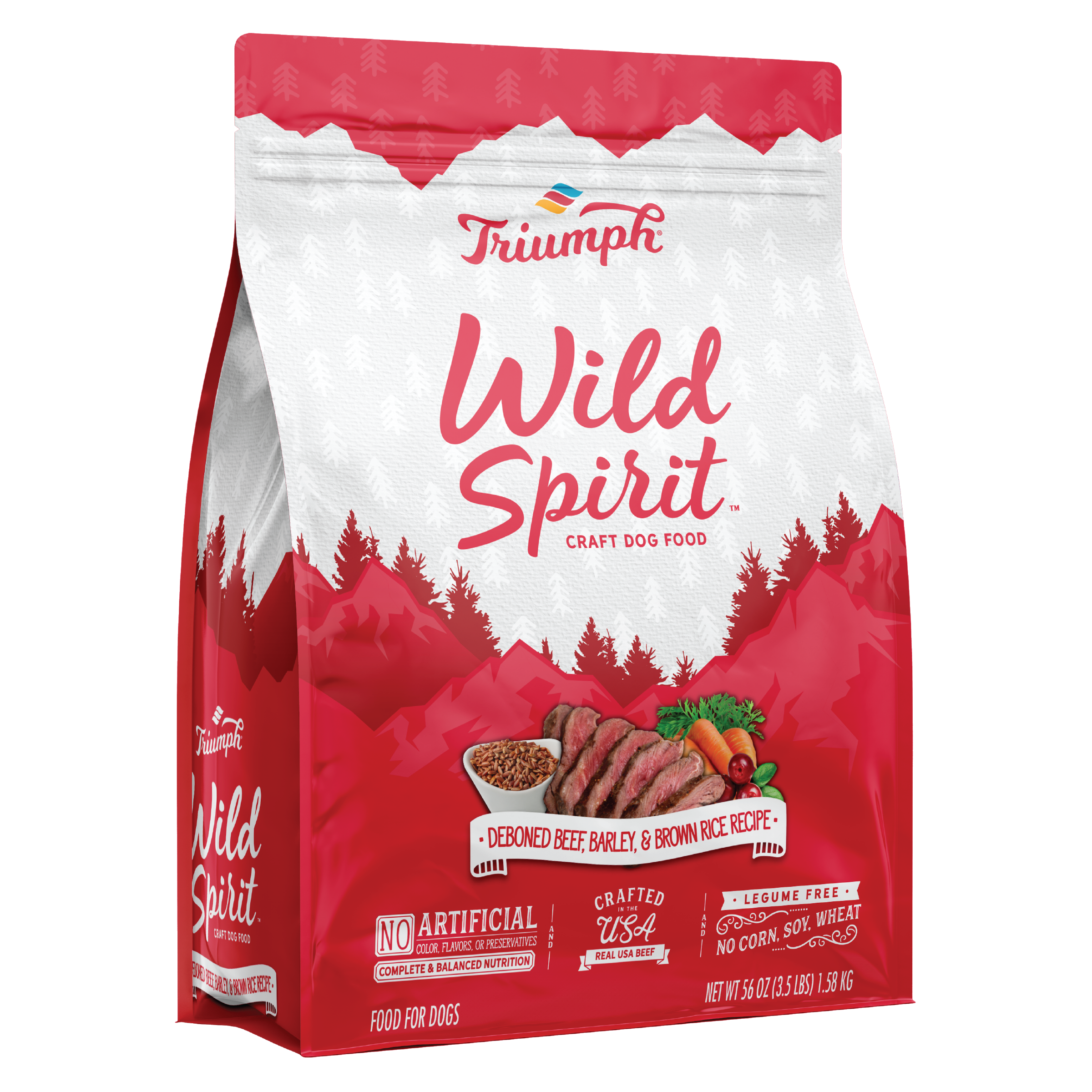 Beef, Barley & Brown Rice Dog Food | 3.5 LB, 16 LB, 30 LB | Triumph