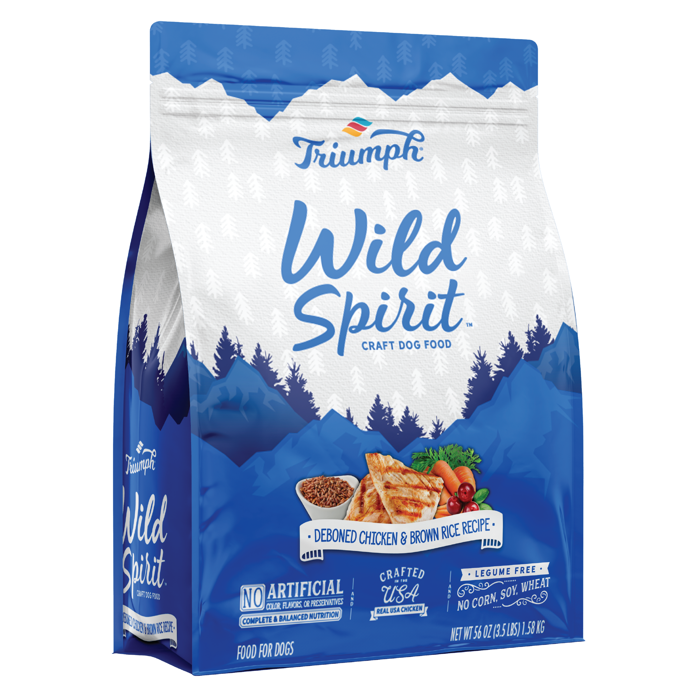 Chicken & Brown Rice Dog Food | 3.5 LB, 16 LB, 30 LB | Triumph
