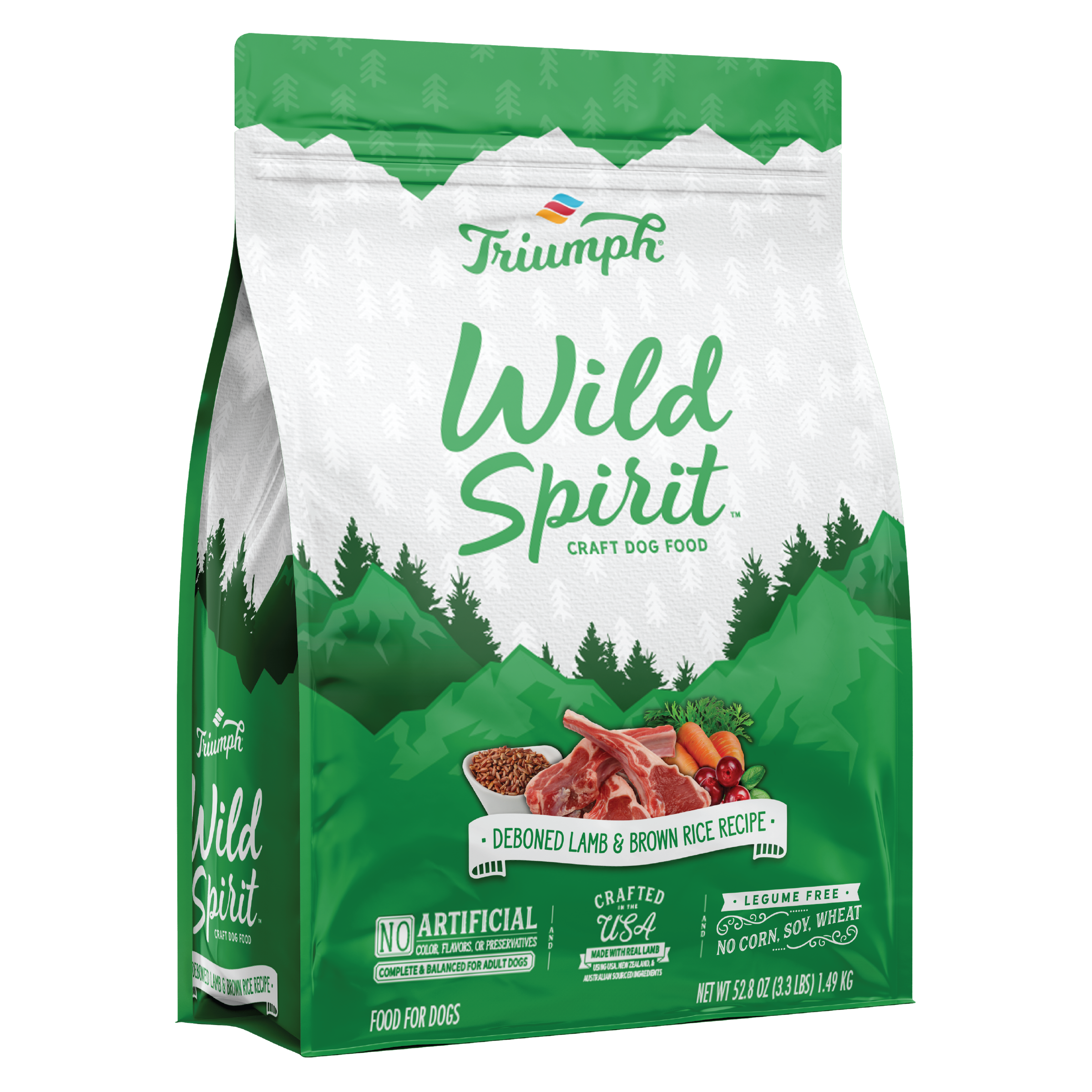 Lamb & Brown Rice Dog Food | 3.3 LB, 15 LB, 28 LB | Triumph