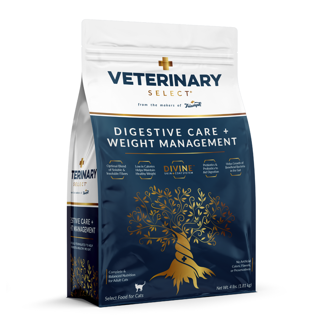 Veterinary Select Digestive Care + Weight Management Dry Cat Food | 4 LB