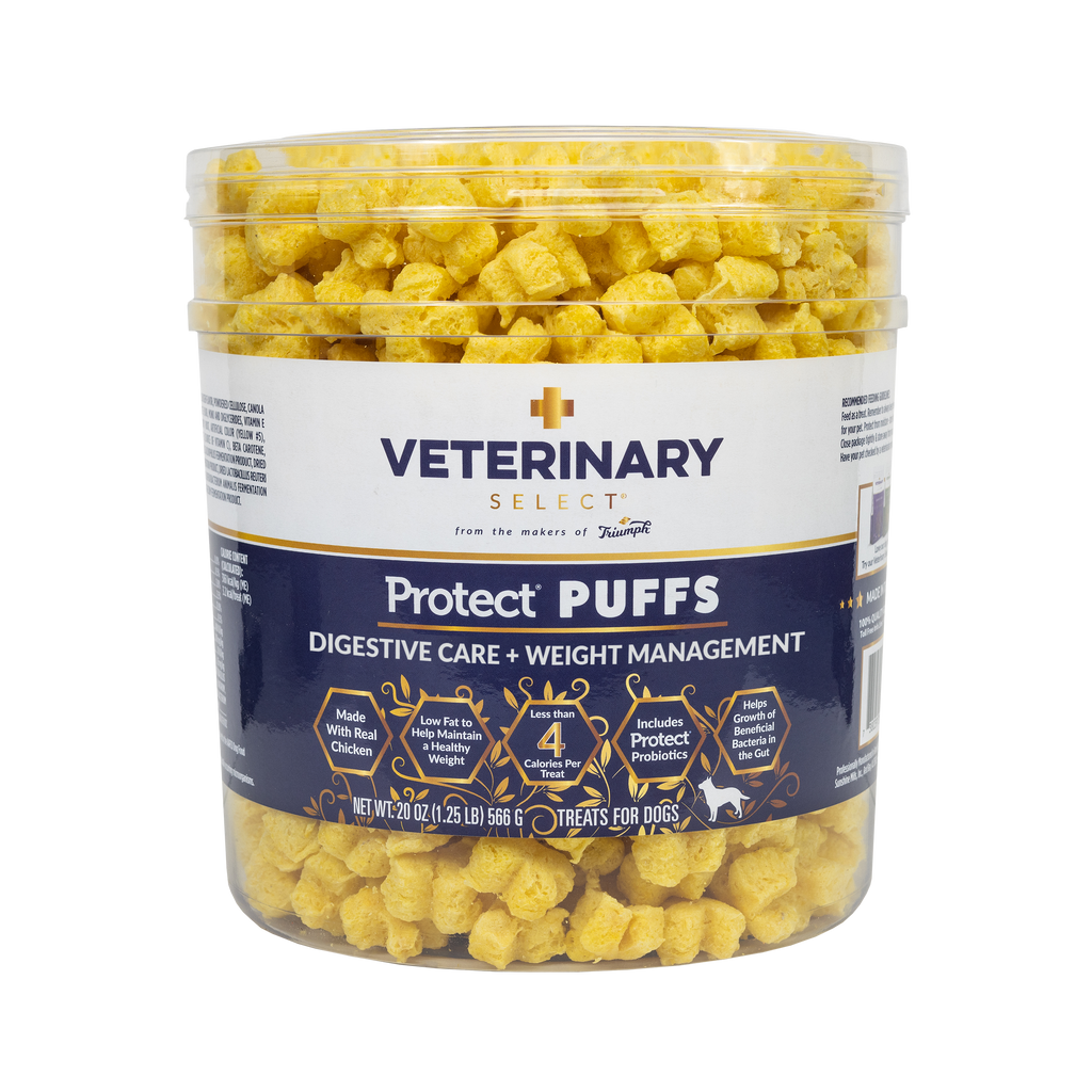 Veterinary Select Protect Puffs Digestive Care + Weight Management Puffed Dog Treats | 20 oz